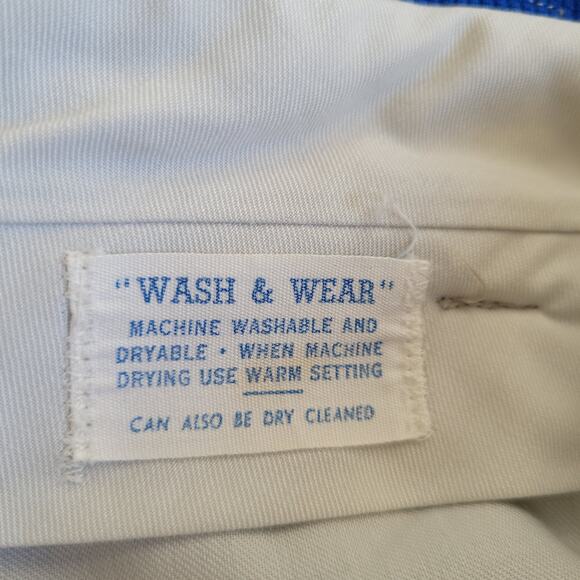 Vintage Mens Pants 50s Blue Esquire Sportswear Textured Wash and Wear 36 x 29.5 - Picture 11 of 11